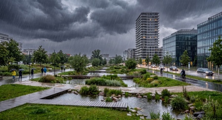 ACO Haustechnik klimaangepasstes Bauen Starkregen