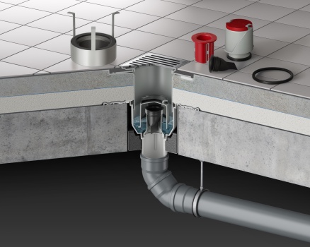 Das System des Bodenablaufs ACO Passavant Pure folgt der modularen Sortimentslogik von ACO Haustechnik. Geruchsverschluss, kombinierter Geruchs- und Rauchstopp, Brandschutzelemente sowie Zwischenstücke lassen sich flexibel mit dem Ablaufkörper kombinieren und ermöglichen eine anwendungsgerechte Systemkonfiguration.