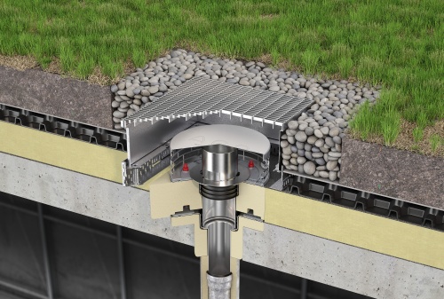 Begrünte Dächer stellen besondere Anforderungen: Die Dachentwässerung muss auf den Gründachaufbau, die geplante Vegetation und die Speicherfähigkeit der Dränageschicht abgestimmt sein.