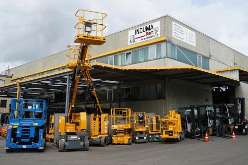 Der Firmensitz von INDUMA-Rent mit eigener Fachwerkstatt in Stuttgart.